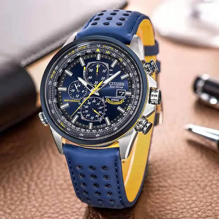 Heren quartz horloge met chronograaf, waterdicht, in roestvrij staal. Stijlvol en multifunctioneel accessoire.