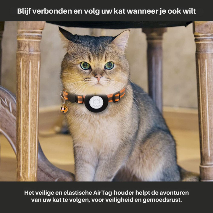 Veilige kattenhalsband Milo met snelsluiting, essentieel voor de veiligheid van uw huisdier.