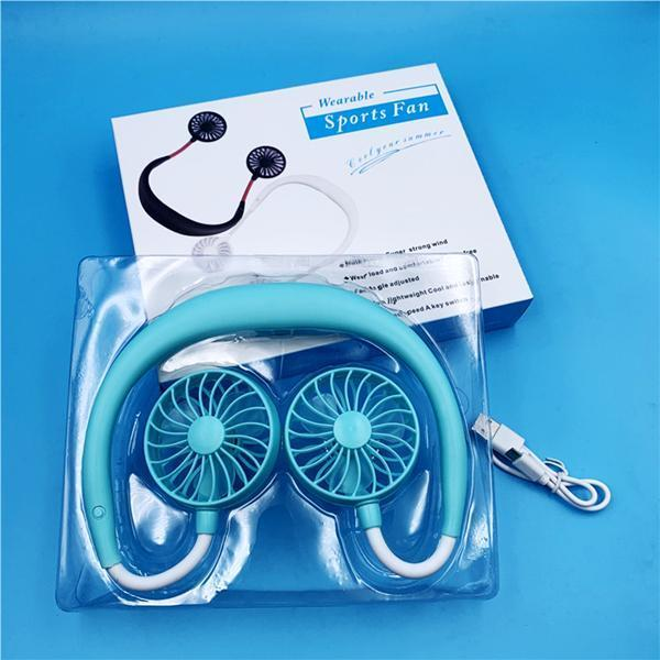 USB-oplaadbare nekventilator voor ultieme draagbare verkoeling. Geschikt voor mannen en vrouwen.