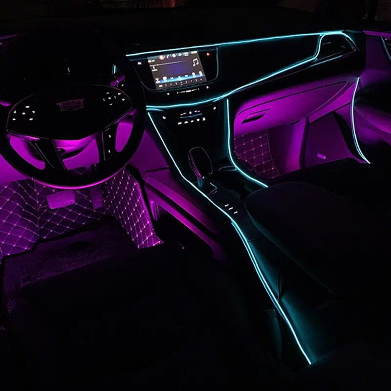Aanpasbare auto neon LED sfeerverlichting kit, creëert een unieke futuristische interieur tuning.