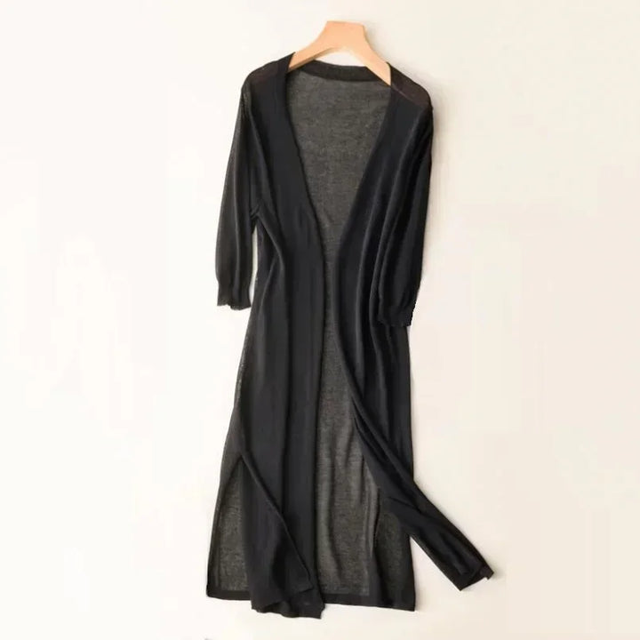 Stijlvol lang vest voor dames, lichtgewicht en perfect voor gelaagde zomerlooks.