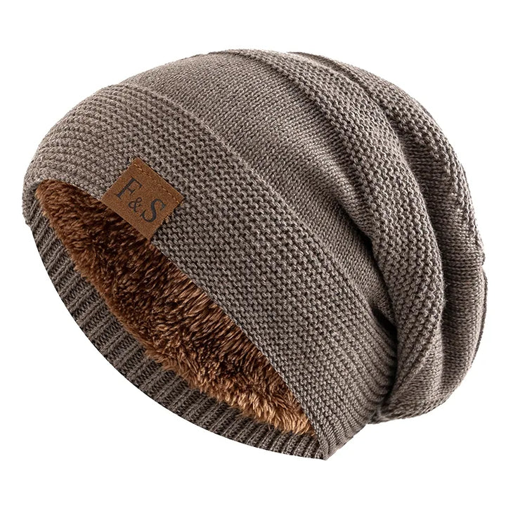 Heren winter slouch muts, comfortabel en warm, ideaal voor de koude herfst- en winterdagen.