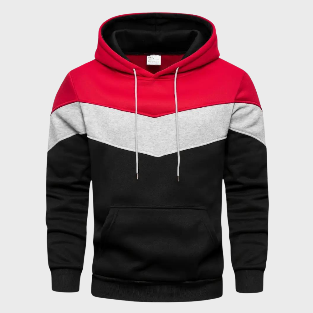 Moderne heren hoodie, zachte stof en capuchon, essentieel voor streetwear kleding.