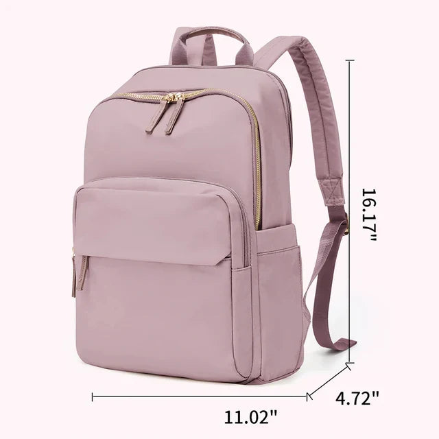 Unisex backpack van voren gezien, ideaal voor forenzen of korte trips. Ruime 20-35L capaciteit.