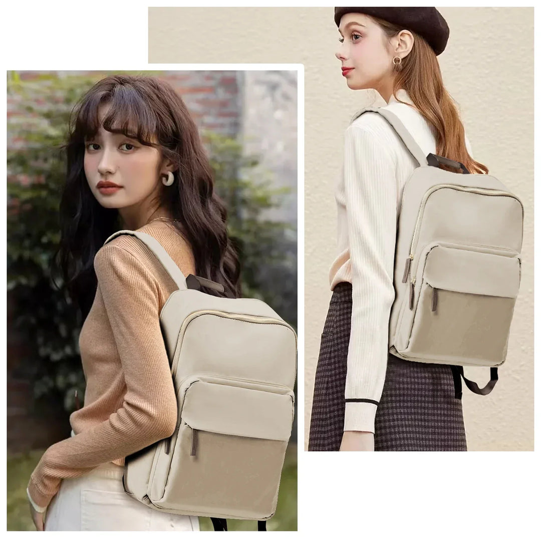 Zijaanzicht van ruime backpack met externe zakken voor snelle toegang. Ideaal voor reizen en wandelen.