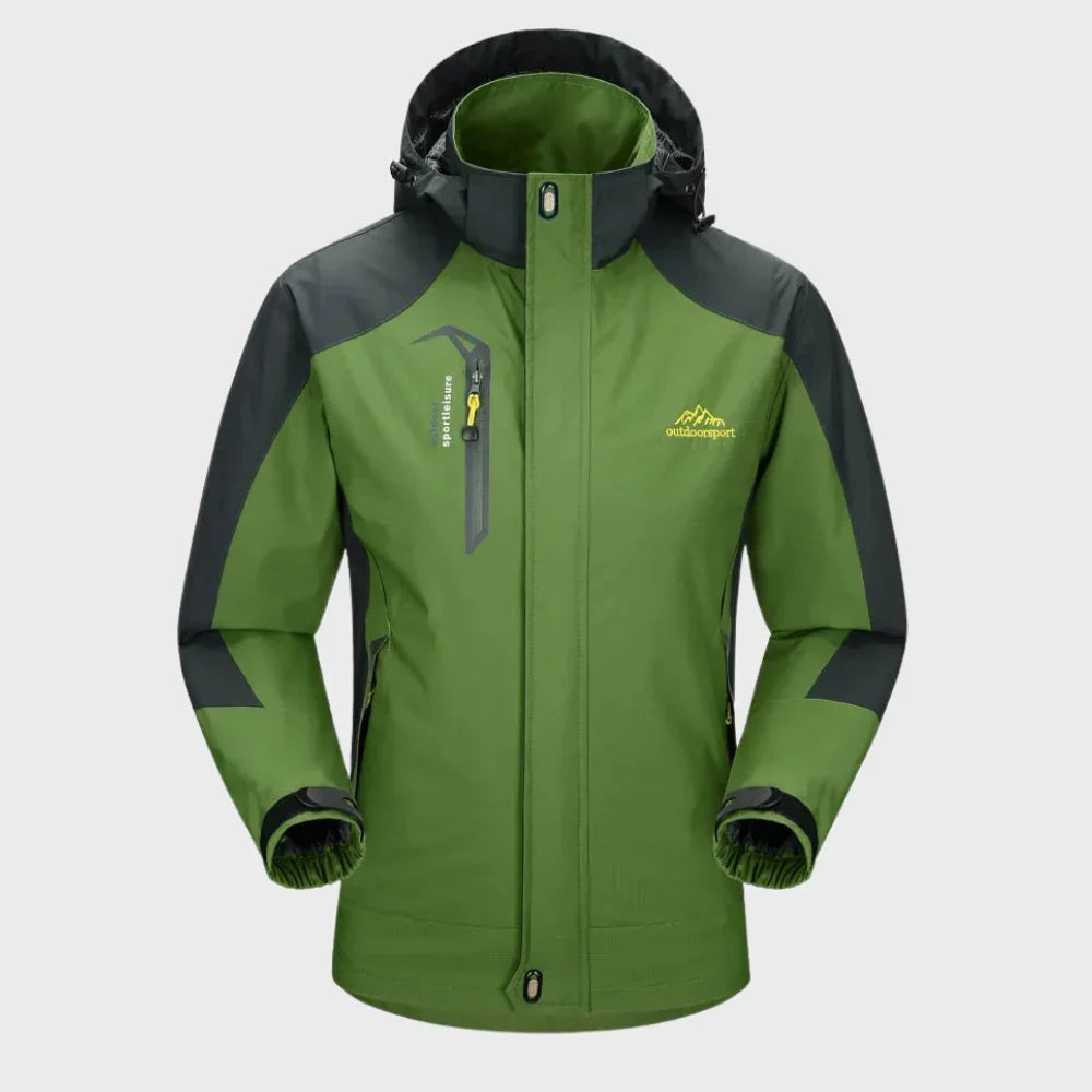 Sportieve heren herfstjas, waterdicht en winddicht, met capuchon. Geschikt voor outdoor avonturen en dagelijks gebruik.