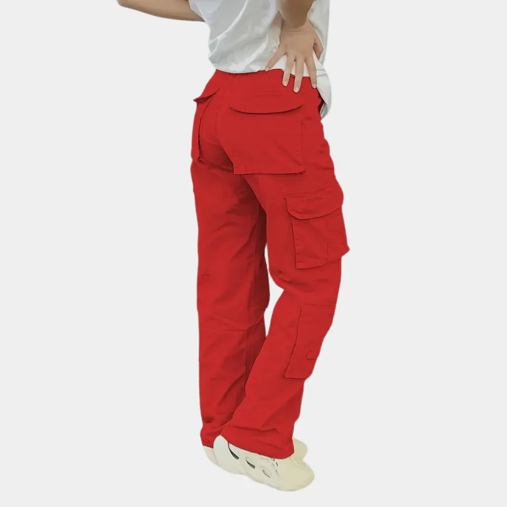 Hoymans dames cargobroek, losvallend en comfortabel, perfect voor diverse casual outfits en activiteiten.
