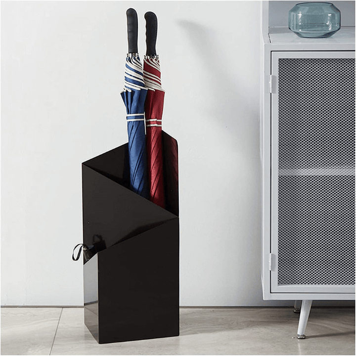 Compacte halorganizer: Strömma parapluhouder met lekbak, geschikt voor kleine ruimtes.