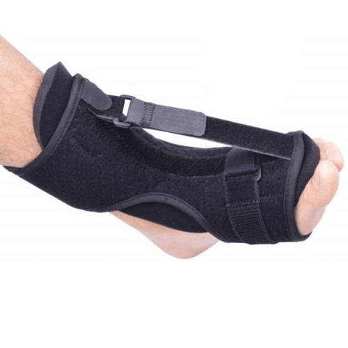 Orthopedische nachtspalk voor pijnverlichting bij fasciitis plantaris; ondersteunt de voet voor herstel en slaapcomfort.