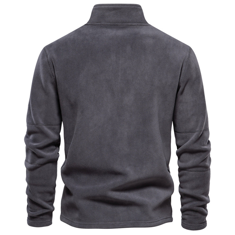 Basic fleece trui voor mannen, veelzijdig en warm voor elke casual winter outfit. Comfortabele herenkleding.