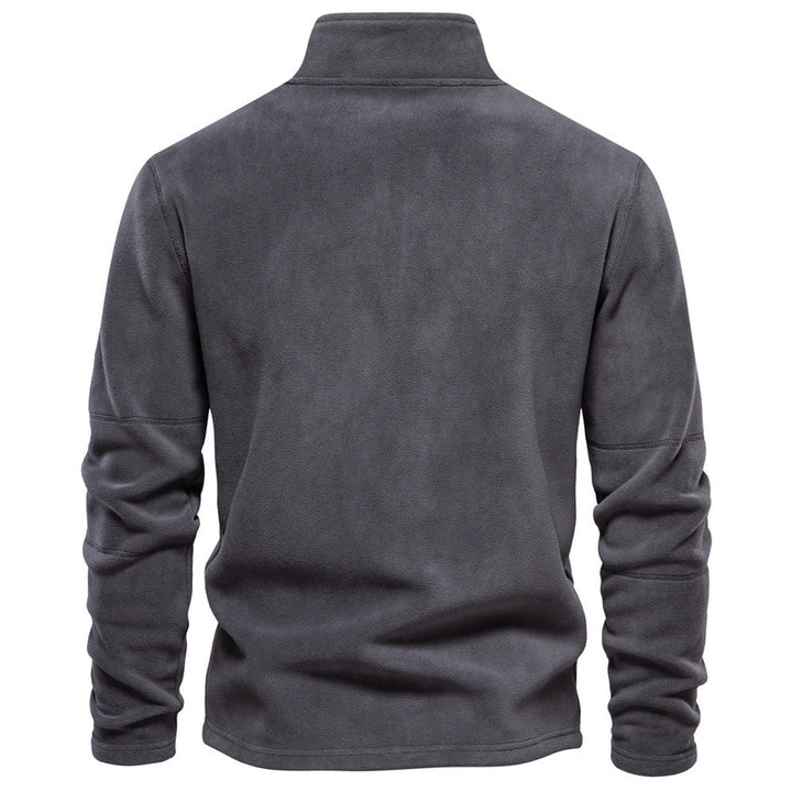 Basic fleece trui voor mannen, veelzijdig en warm voor elke casual winter outfit. Comfortabele herenkleding.