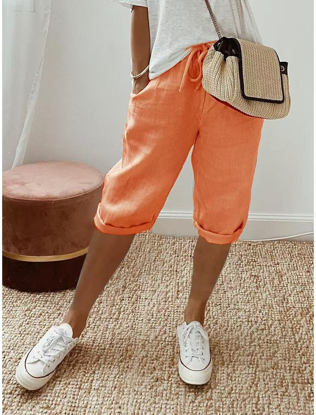 Damesbermuda, perfecte vrijetijdskleding. Comfortabele zomershorts met trendy uitstraling voor dames.