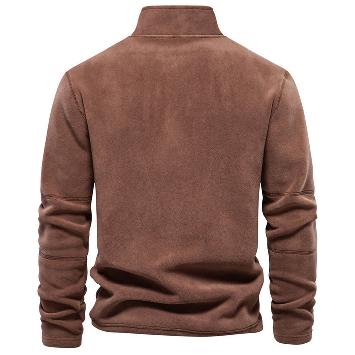 Stijlvolle casual fleece trui voor mannen, combineert warmte met moderne winter mode trends. Comfortabel & basic.