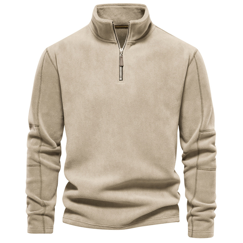 Warme mannen fleece trui, comfortabel voor winterse dagen. Stijlvolle herenkleding uit de nieuwe collectie.