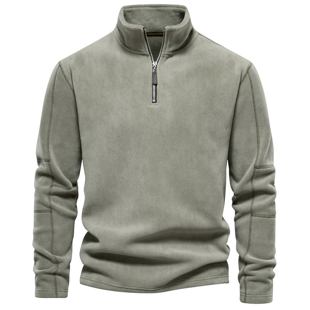 Stijlvolle casual fleece trui voor mannen, perfect voor outdoor en de winter. Comfortabele herenkleding basic.