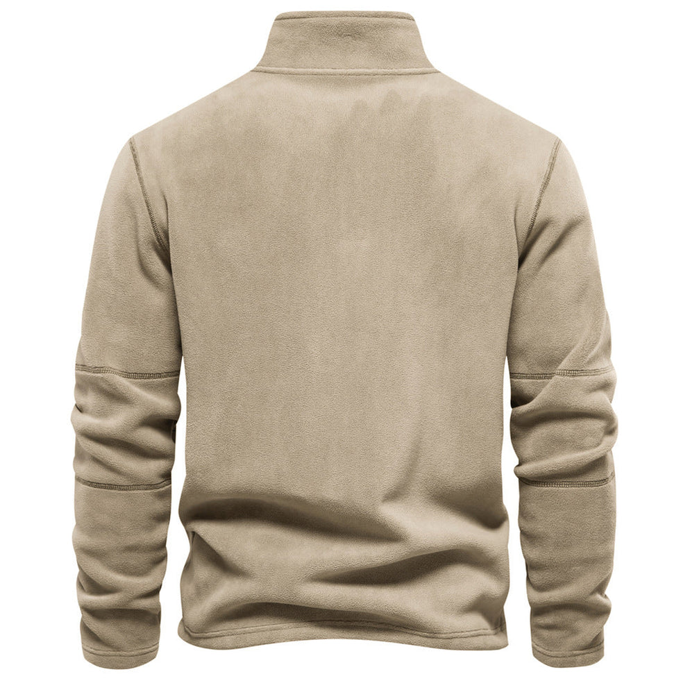 Zachte fleece trui voor mannen, ideaal voor comfort en warmte in de winter. Casual herenkleding, nieuwe mode.