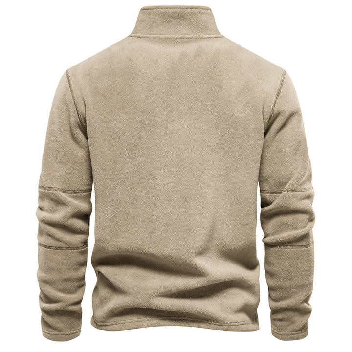 Zachte fleece trui voor mannen, ideaal voor comfort en warmte in de winter. Casual herenkleding, nieuwe mode.