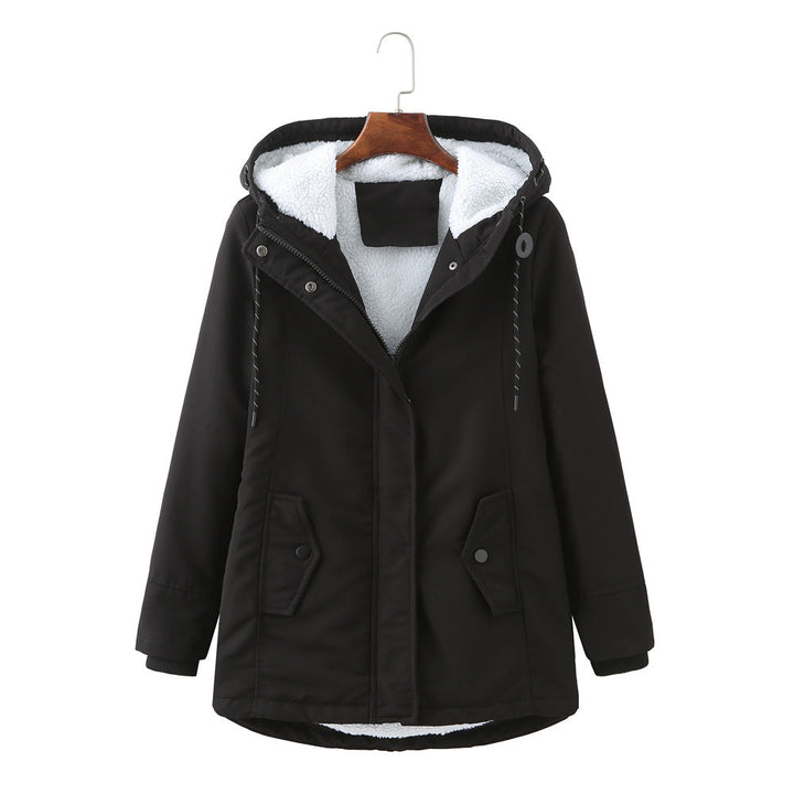 Warme dames winterjas Aurora, ideaal voor winterkleding in diverse maten. Luxe en comfortabel.