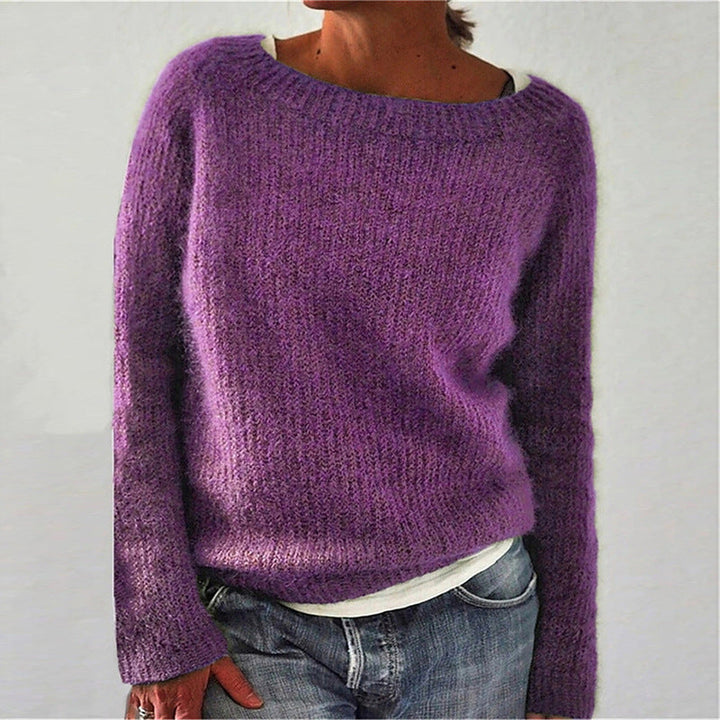 Stijlvolle dames trui voor winter, comfortabele wolmix en klassiek gebreid.
