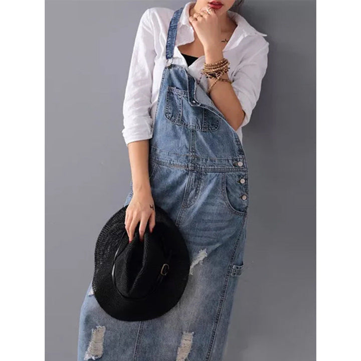 Stijlvolle Eliza denimjurk voor dames met comfortabele pasvorm, perfect voor een casual maar elegante look.