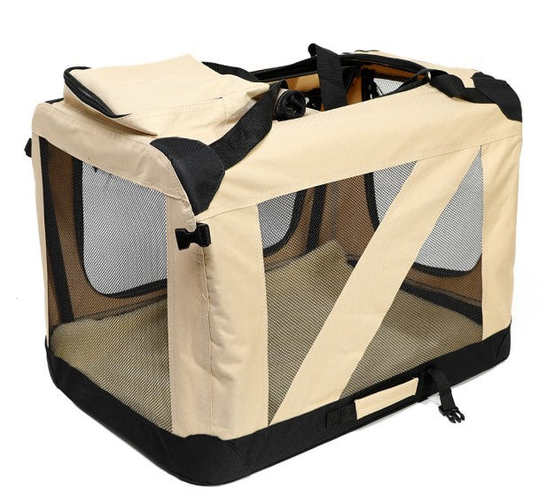 Draagbare huisdier reismand, de Nomad Pet Pod, biedt comfort en veiligheid tijdens het reizen met uw kat of hond.