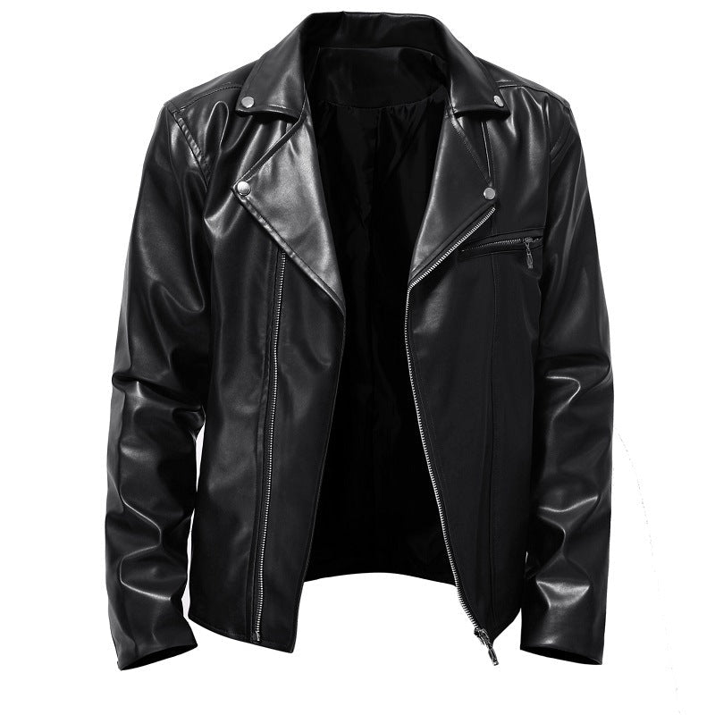 Rood herenjack, een modern slim-fit bikerjack voor de urban man.