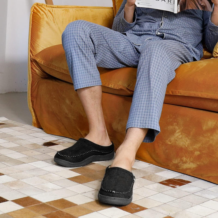 Gezellige Gerrit pantoffels voor heren, zorgen voor warme voeten en ultiem comfort tijdens ontspanning.