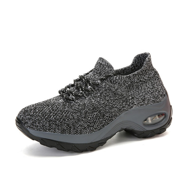 Zwarte dames pijnverlichtende sneakers; stijlvol, comfortabel en goede voetondersteuning.