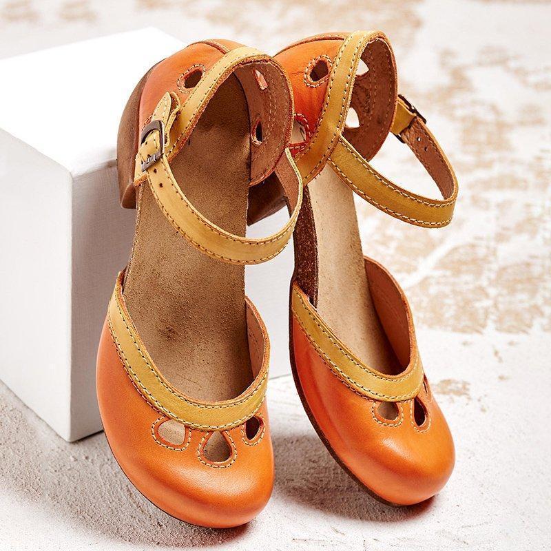 Veelzijdige dames open teen sandalen Sophia, perfect voor zomerse dagen. Met comfortabele blokhak.