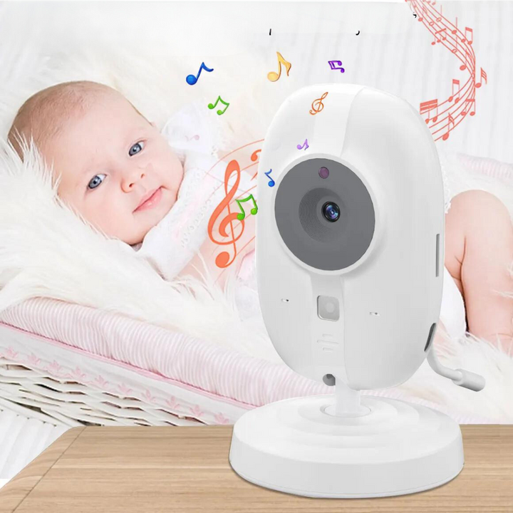 Compacte draadloze babyfoon, makkelijk te plaatsen en te verplaatsen voor flexibele babybewaking.