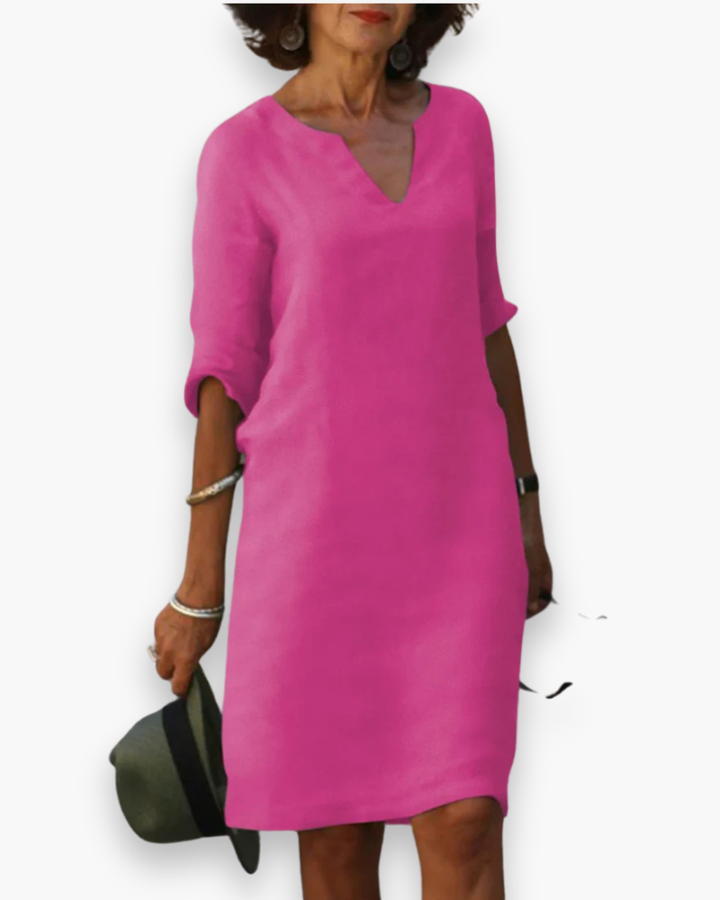Elegante casual jurk voor dames, perfecte zomerjurk met halflange mouwen, tijdloze stijl.