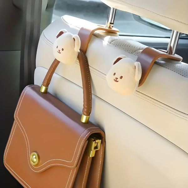Multifunctionele autohaken in berenmodel; praktisch voor opbergruimte en een schattige toevoeging aan het auto-interieur.