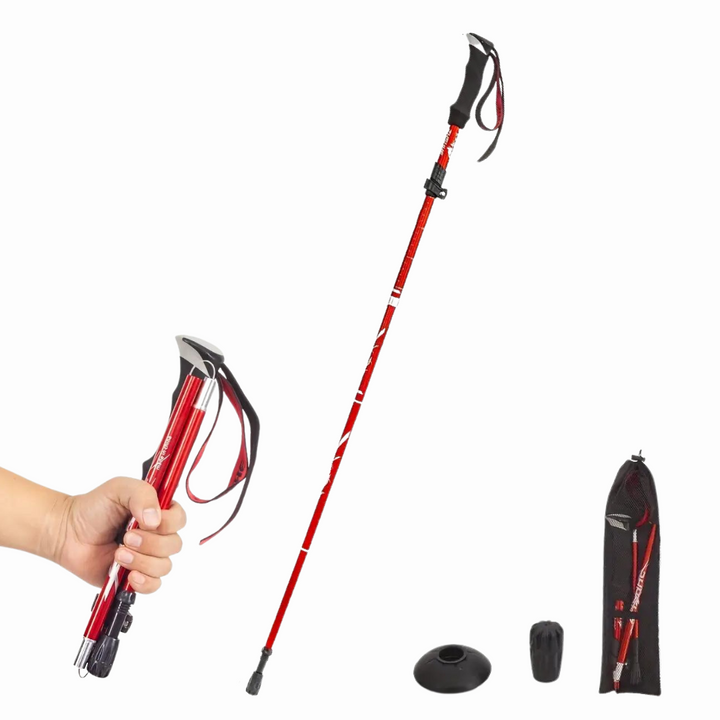 Unisex verstelbare TrekPro wandelstok voor comfortabel wandelen, biedt stabiliteit op elk terrein.