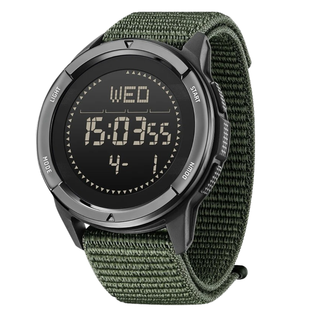 Unisex carbon fiber outdoor horloge, lichtgewicht en duurzaam, ideaal voor avontuur en sporters.