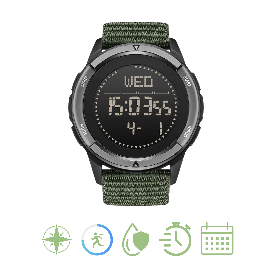 Stijlvol digitaal carbon fiber horloge, lichtgewicht en waterdicht, ideaal sporthorloge voor actieve mannen en vrouwen.