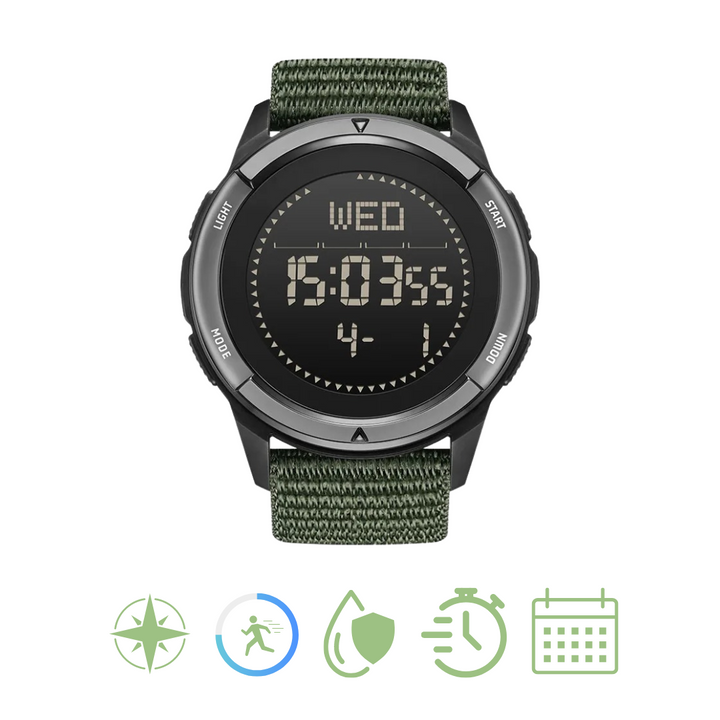Stijlvol digitaal carbon fiber horloge, lichtgewicht en waterdicht, ideaal sporthorloge voor actieve mannen en vrouwen.