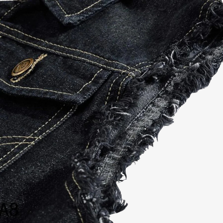 Mannen mouwloos denim vest Hoymans. Stijlvol spijkerjasje zonder mouwen voor een veelzijdige casual herfst/winter outfit.