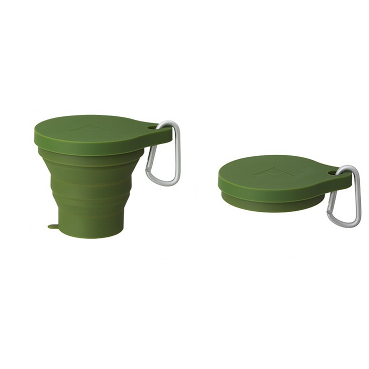 Duurzame opvouwbare cup, ideaal voor onderweg, milieuvriendelijk alternatief voor plastic.