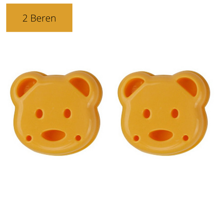 Mooie presentatie van kindereten: vrolijke broodjes dankzij deze uitsteekvormpjes.