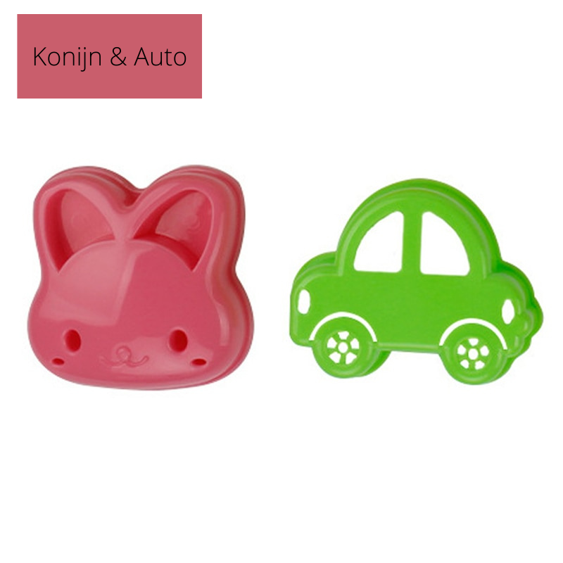Vrolijke kinderlunch met dierenbroodjes, uitgestoken met deze leuke keukenaccessoire.