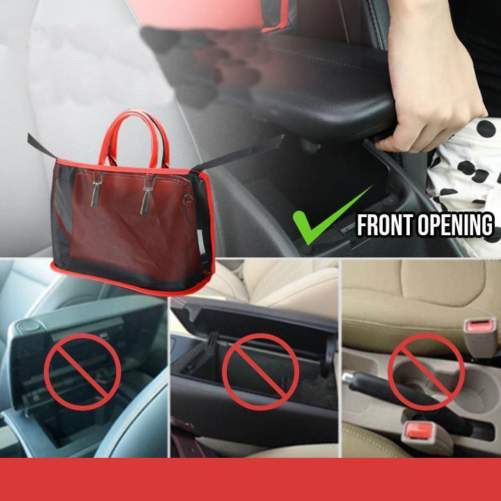 Universele auto accessoire voor tassen; handige opbergruimte om je auto netjes te houden.