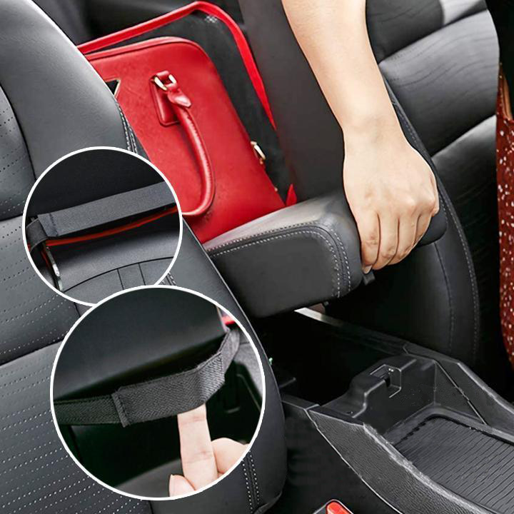 Rode universele autotas houder; compacte oplossing voor extra opbergruimte en een opgeruimde auto.