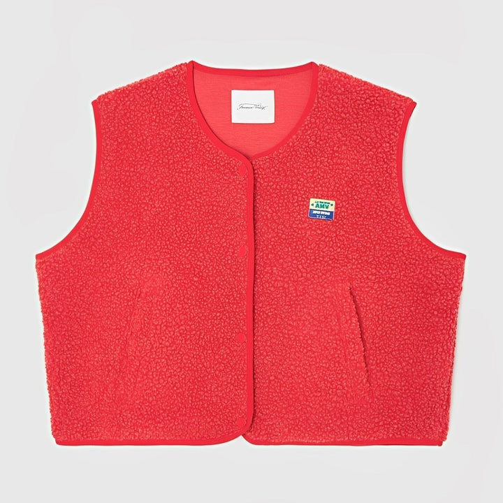 Casual Claudia laagjesvest voor dames, mouwloos met open voorpand. Geeft elke outfit een comfortabele textuur.