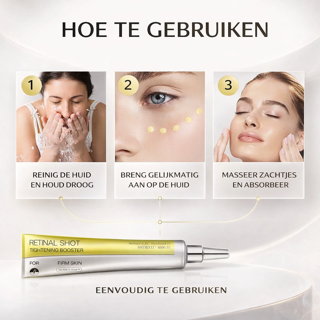Detail van Retinol gezichtsserum, benadrukt de krachtige anti-aging en huidverstevigende eigenschappen.