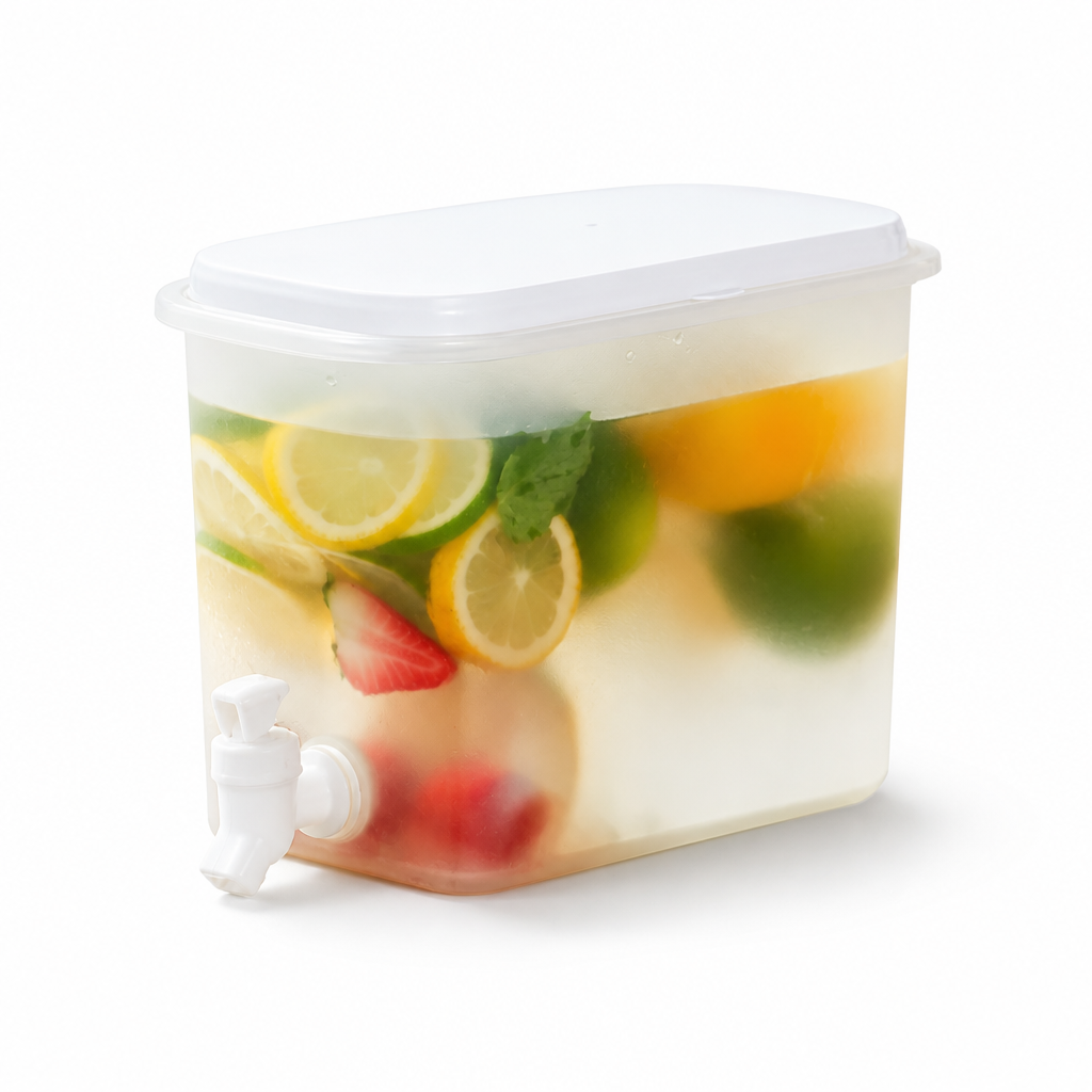 3.5L drankdispenser met kraan, ideaal voor koude dranken en sap direct uit de koelkast.