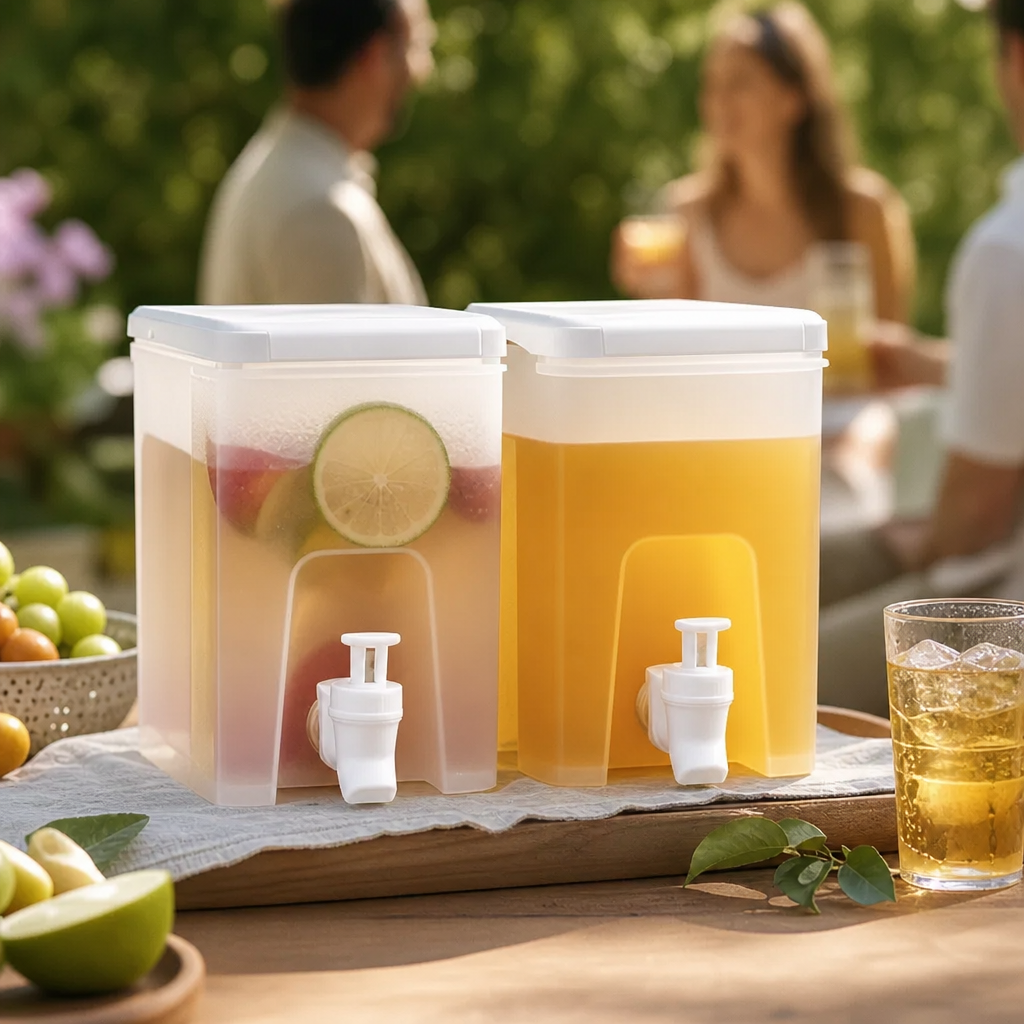 Efficiënte 3.5L drankdispenser met kraan, perfect om dranken koel te houden en makkelijk te tappen.