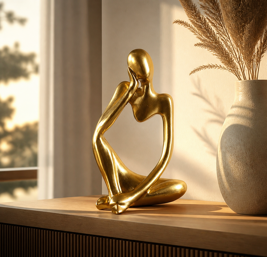 Rustgevend abstract sculptuur, perfecte interieurdecoratie voor woonkamer of slaapkamer.