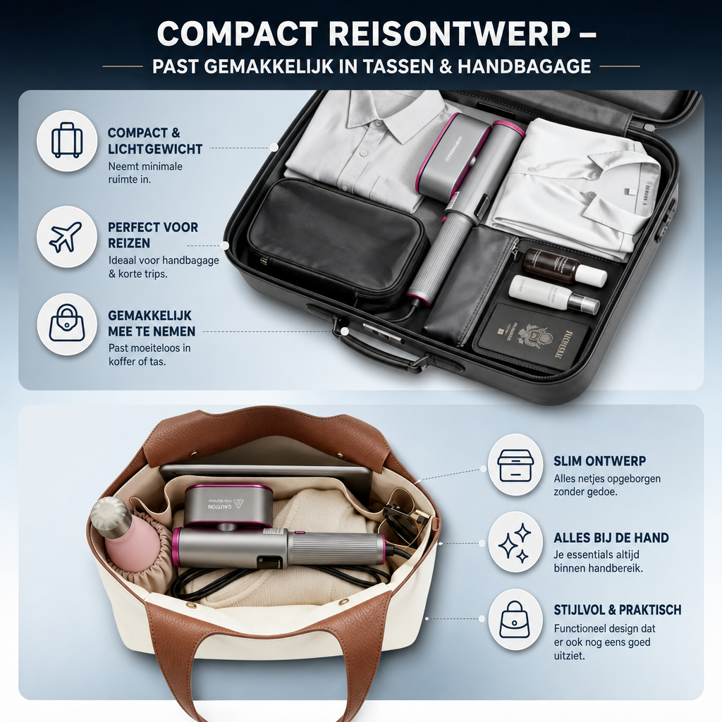Veelzijdige kledingstomer; een must-have reisaccessoire en handig voor dagelijks gebruik thuis.