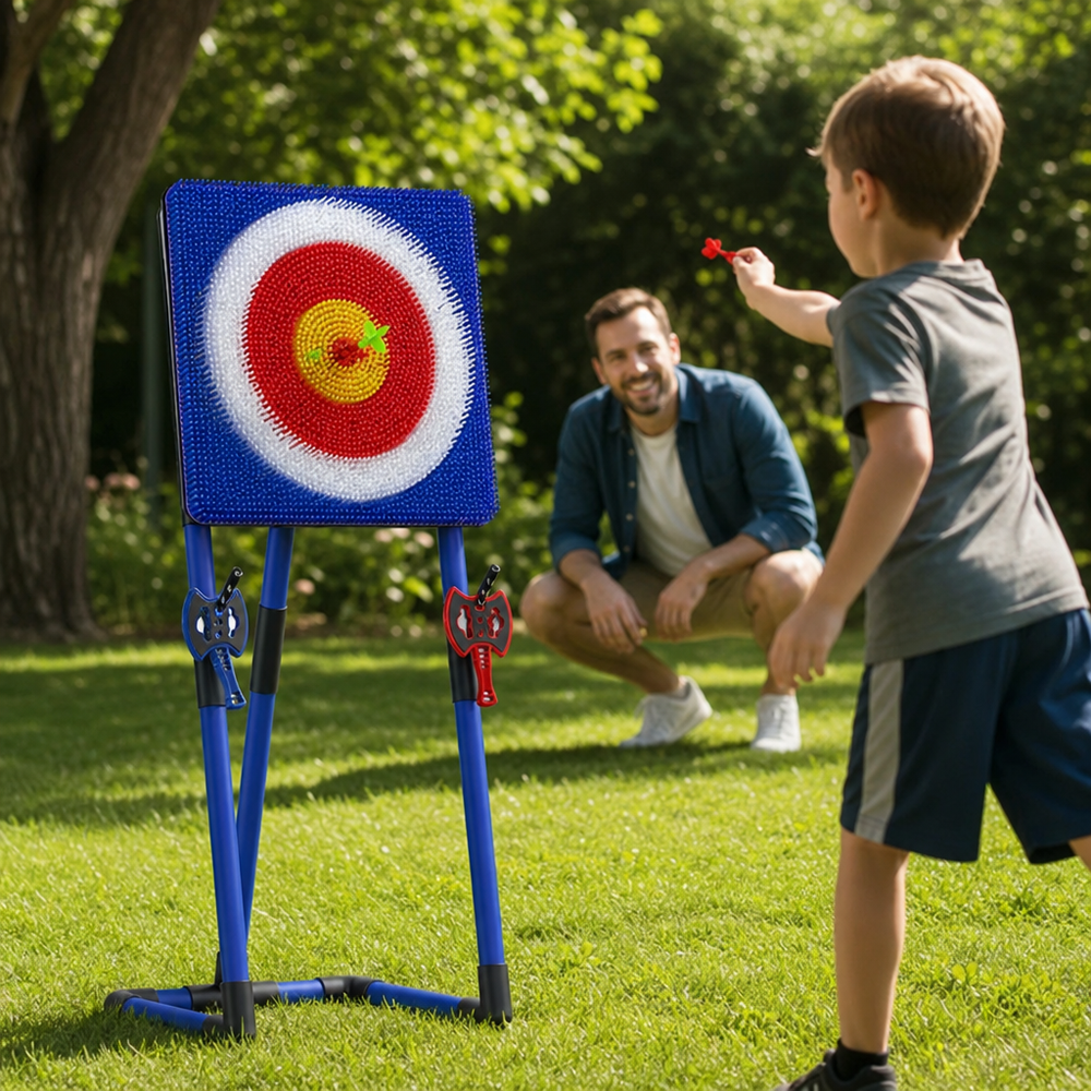 Veilig magnetisch dartbord voor kinderen, ideaal familie spel zonder scherpe punten.