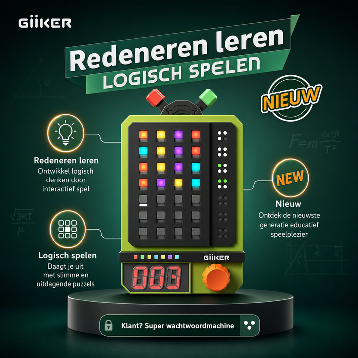 Educatief cijfermachine puzzelspel, een breinbreker voor kinderen, voor logisch denken en probleemoplossing.